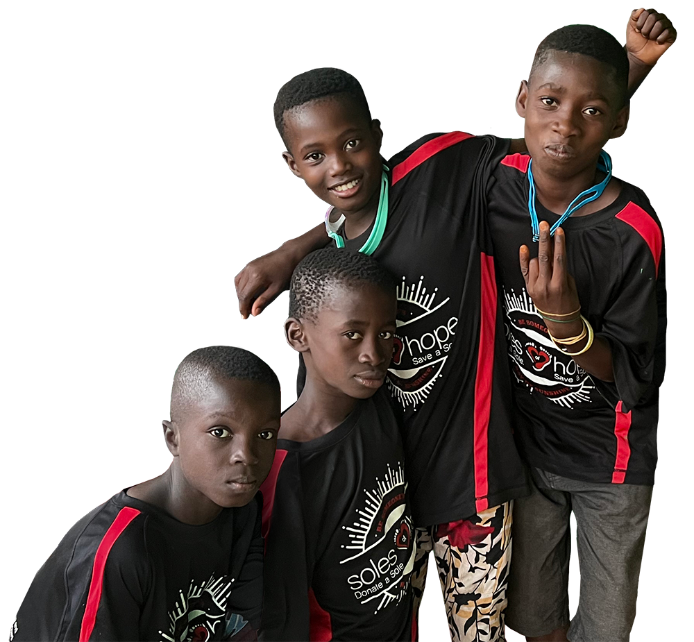 kids wearing soles of hope shirts